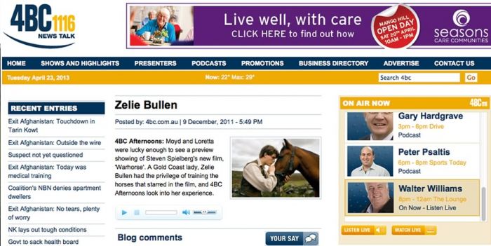 Zelie Bullen Interview on 4BC Radio